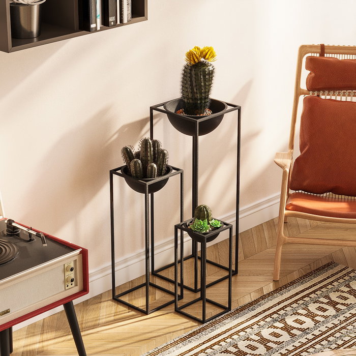 Aberto Design Maceta Decorativa GED-019 Negro